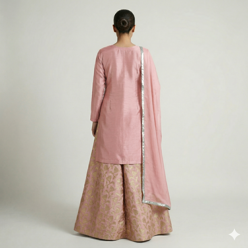 Blush Rose Embroidered Formal 2-Piece Suit